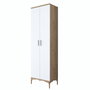 Hanah Home EA116 -2746 Recibidor de Entrada Elegante Nogal y Blanco 60x198x37.5cm